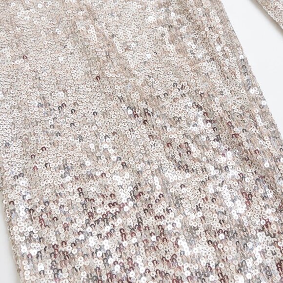 House of Harlow 1960 Sequin Flare Pants XS Champagne Metallic Glam Showgirl - Picture 8 of 13